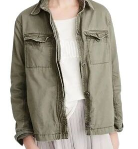 Abercrombie & Fitch Olive Green‎ Button Up Utility Jacket Size Small